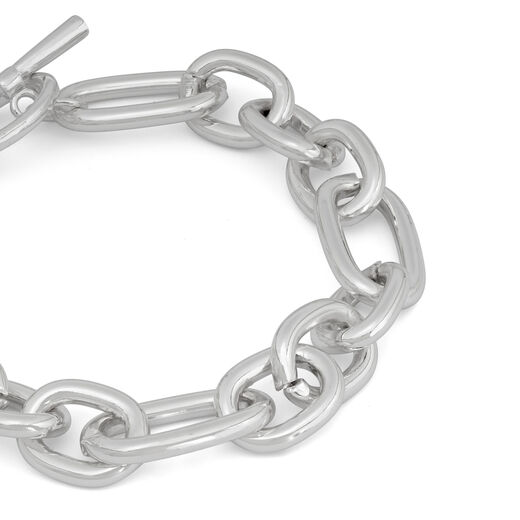Metallic chain-link bracelet